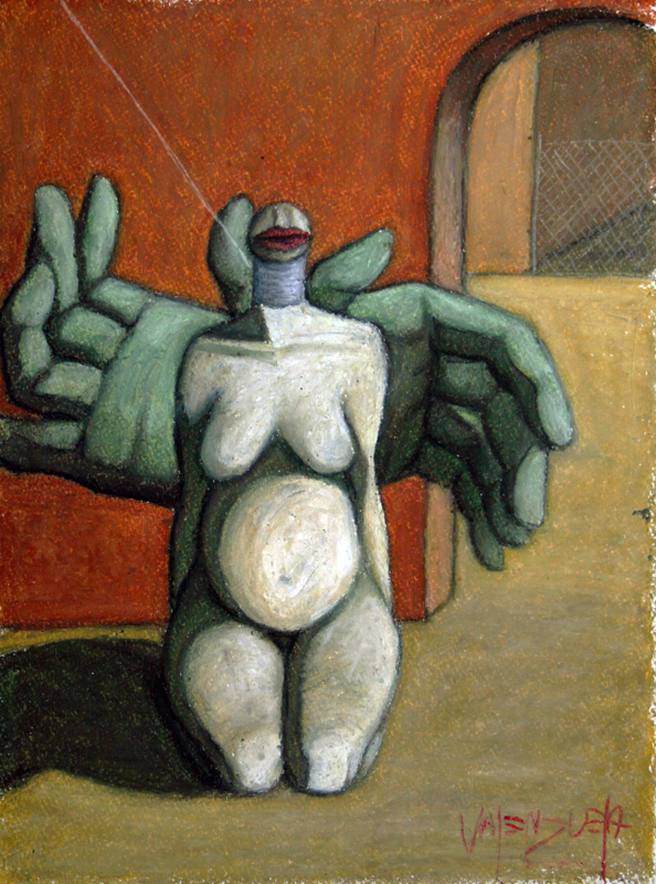 © Scott Valenzuela - Arachne, 2012, Oil Pastels on Paper, 13.5x10.5"