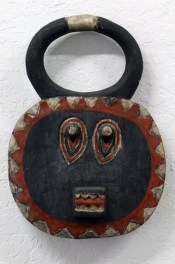 Anonymous Artist (Ivory Coast/ West Africa)) Baule Tribe - Black/White/Red Moon 