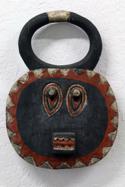 Anonymous Artist (Ivory Coast/ West Africa)) Baule Tribe - Black/White/Red Moon 