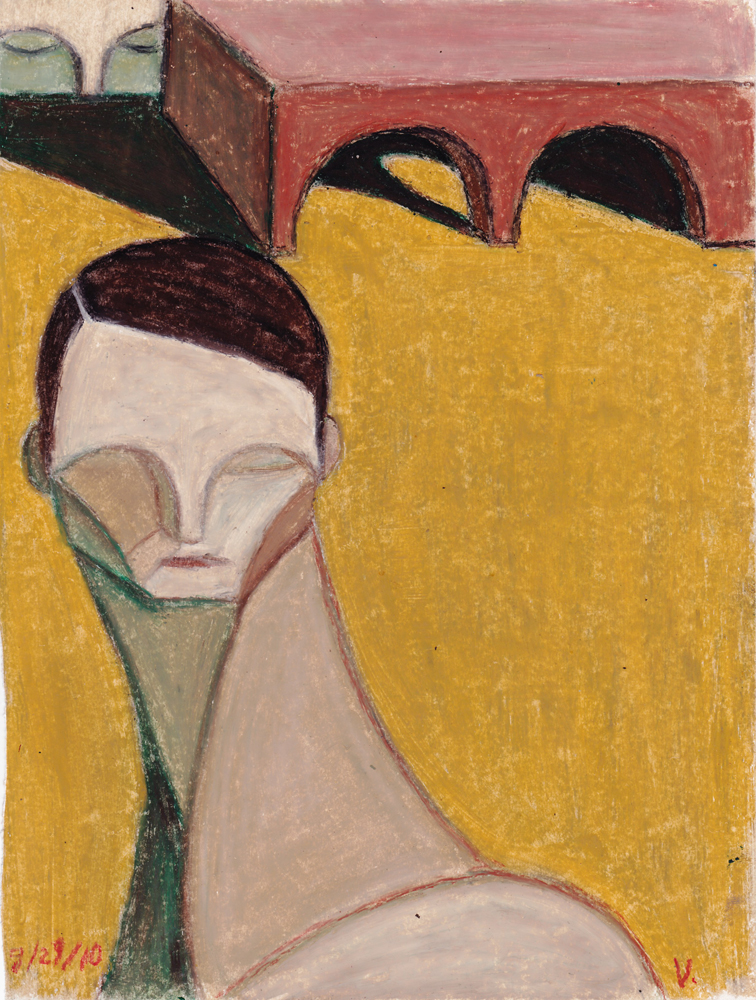 © Scott Valenzuela - Arches for Eye Lids, Oil Pastels on Paper, 10x8"