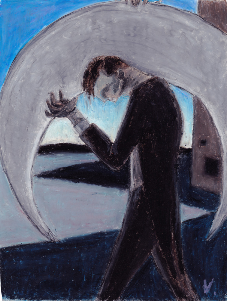 © Scott Valenzuela - Carry It!, Oil Pastels on Paper, 10x8"