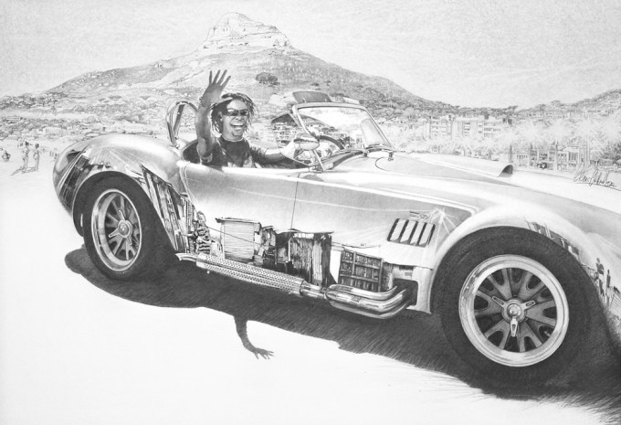 © Claus-Steffen Braun - 'Cobra Drive' from Cape Town Series, Pencil, 63x90cm, Print 24x33"